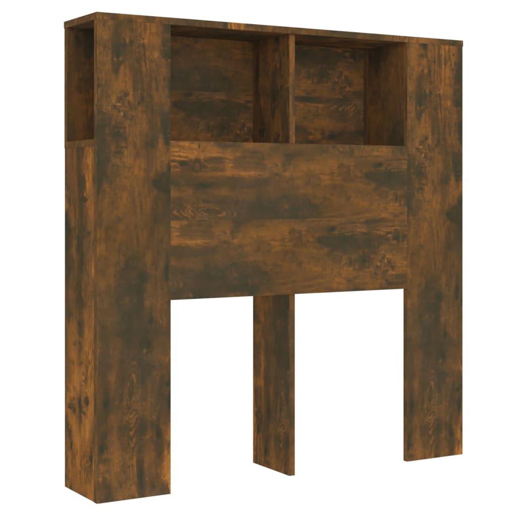 Smoked Oak Headboard Cabinet 100x18.5x104.5 cm - Elegant Storage
