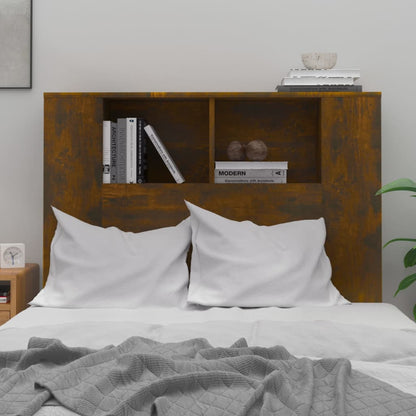Smoked Oak Headboard Cabinet 100x18.5x104.5 cm - Elegant Storage
