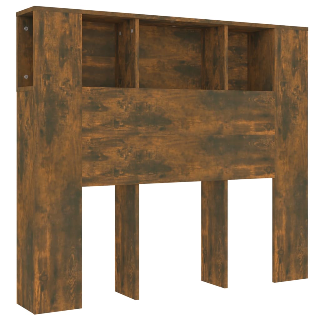 Smoked Oak Headboard Cabinet 120x18.5x102.5 cm - Sleek Storage Solution