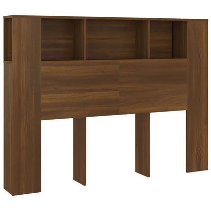Brown Oak Headboard Cabinet, 140x18.5x104.5 cm - Stylish & Durable