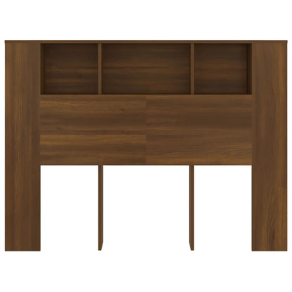 Brown Oak Headboard Cabinet, 140x18.5x104.5 cm - Stylish & Durable