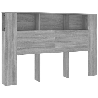 Elegant Grey Sonoma Headboard Cabinet - 160x18.5x104.5 cm