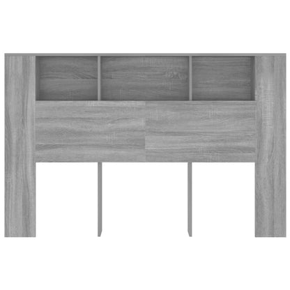 Elegant Grey Sonoma Headboard Cabinet - 160x18.5x104.5 cm