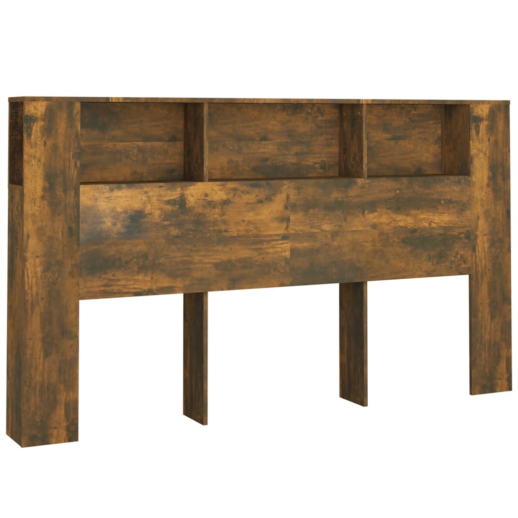 Smoked Oak Headboard Cabinet 180x18.5x104.5 cm - Stylish Storage