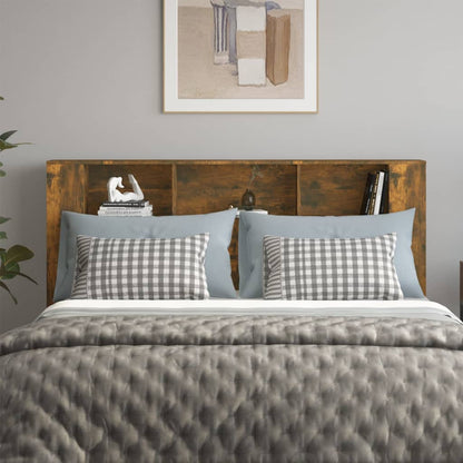 Smoked Oak Headboard Cabinet 180x18.5x104.5 cm - Stylish Storage