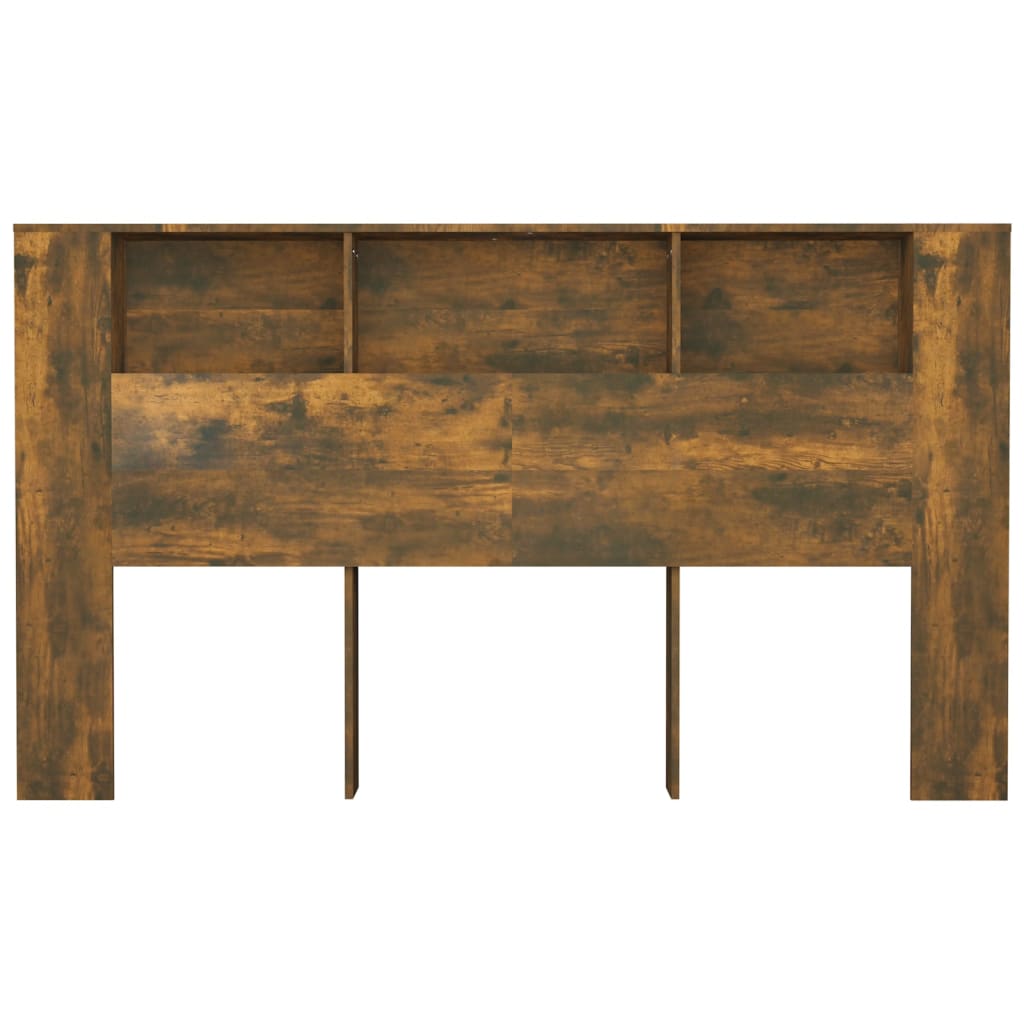 Smoked Oak Headboard Cabinet 180x18.5x104.5 cm - Stylish Storage