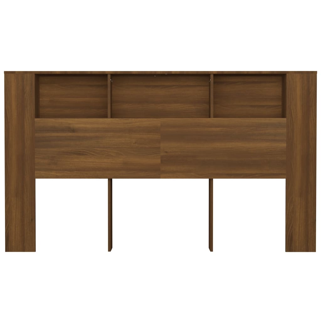Brown Oak Headboard Cabinet 180x18.5x104.5 cm - Stylish & Functional
