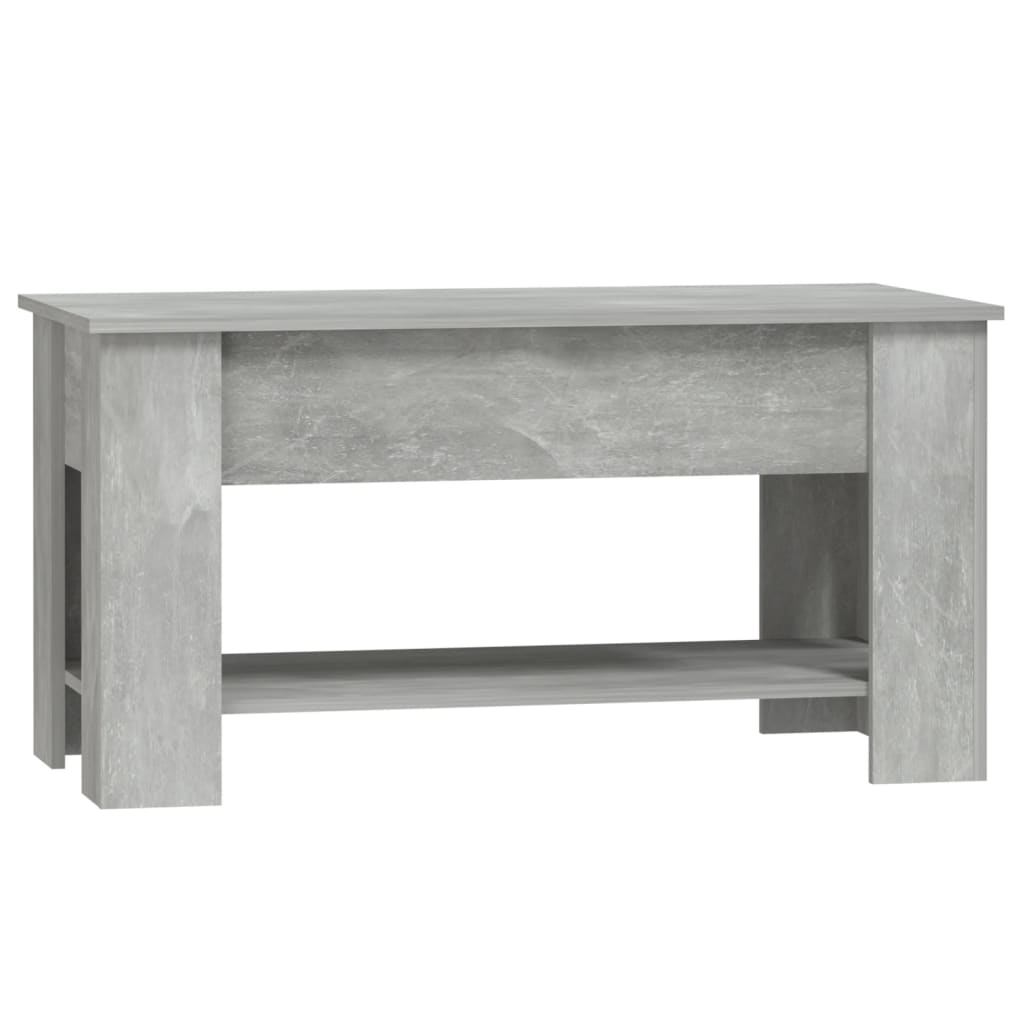 Coffee Table Concrete Grey 101x49x52 cm Engineered Wood