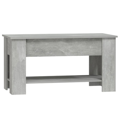 Coffee Table Concrete Grey 101x49x52 cm Engineered Wood