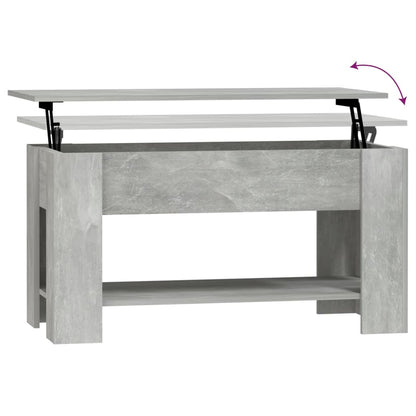 Coffee Table Concrete Grey 101x49x52 cm Engineered Wood