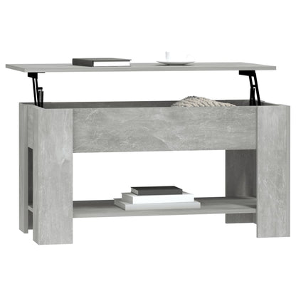 Coffee Table Concrete Grey 101x49x52 cm Engineered Wood