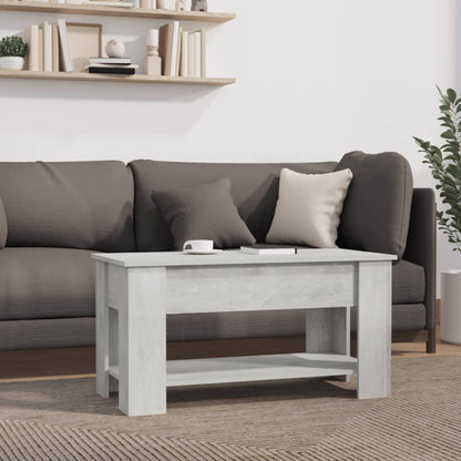 Coffee Table Concrete Grey 101x49x52 cm Engineered Wood
