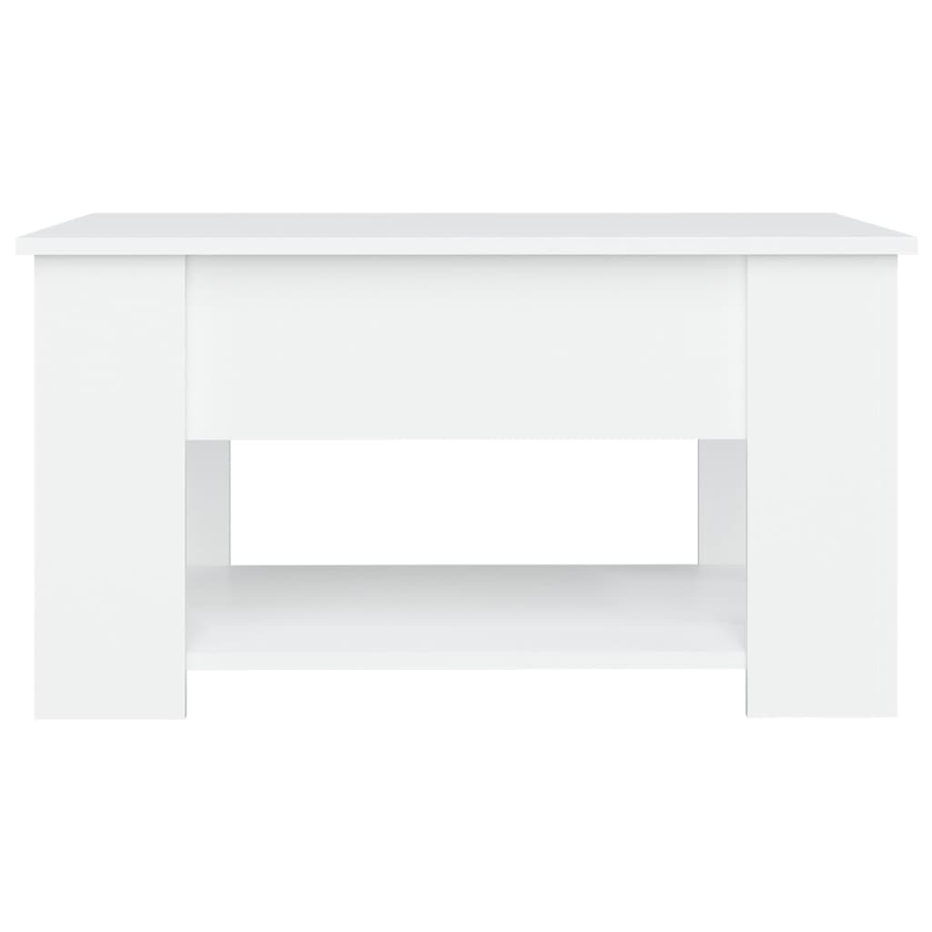 Coffee Table White 79x49x41 cm Engineered Wood