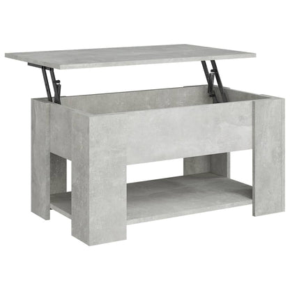 Coffee Table Concrete Grey 79x49x41 cm Engineered Wood