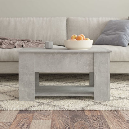 Coffee Table Concrete Grey 79x49x41 cm Engineered Wood