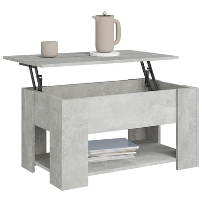 Coffee Table Concrete Grey 79x49x41 cm Engineered Wood