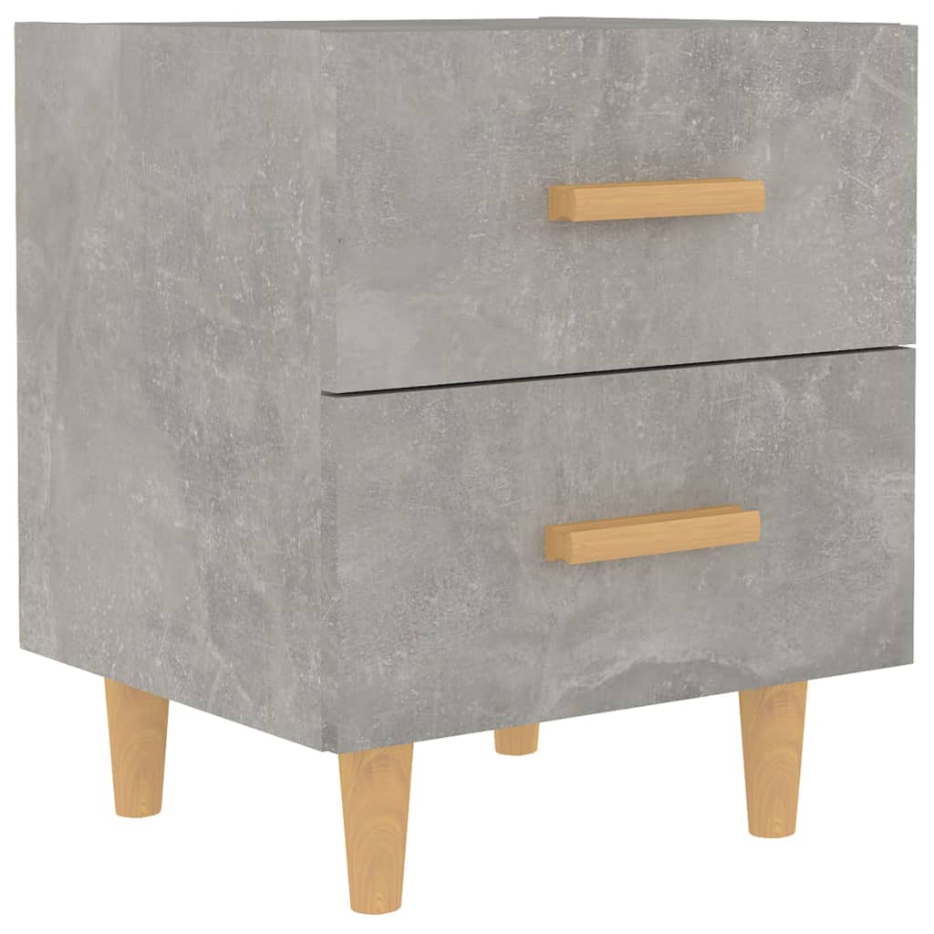 Concrete Grey Bedside Cabinet - Compact 40x35x47.5 cm Storage Unit