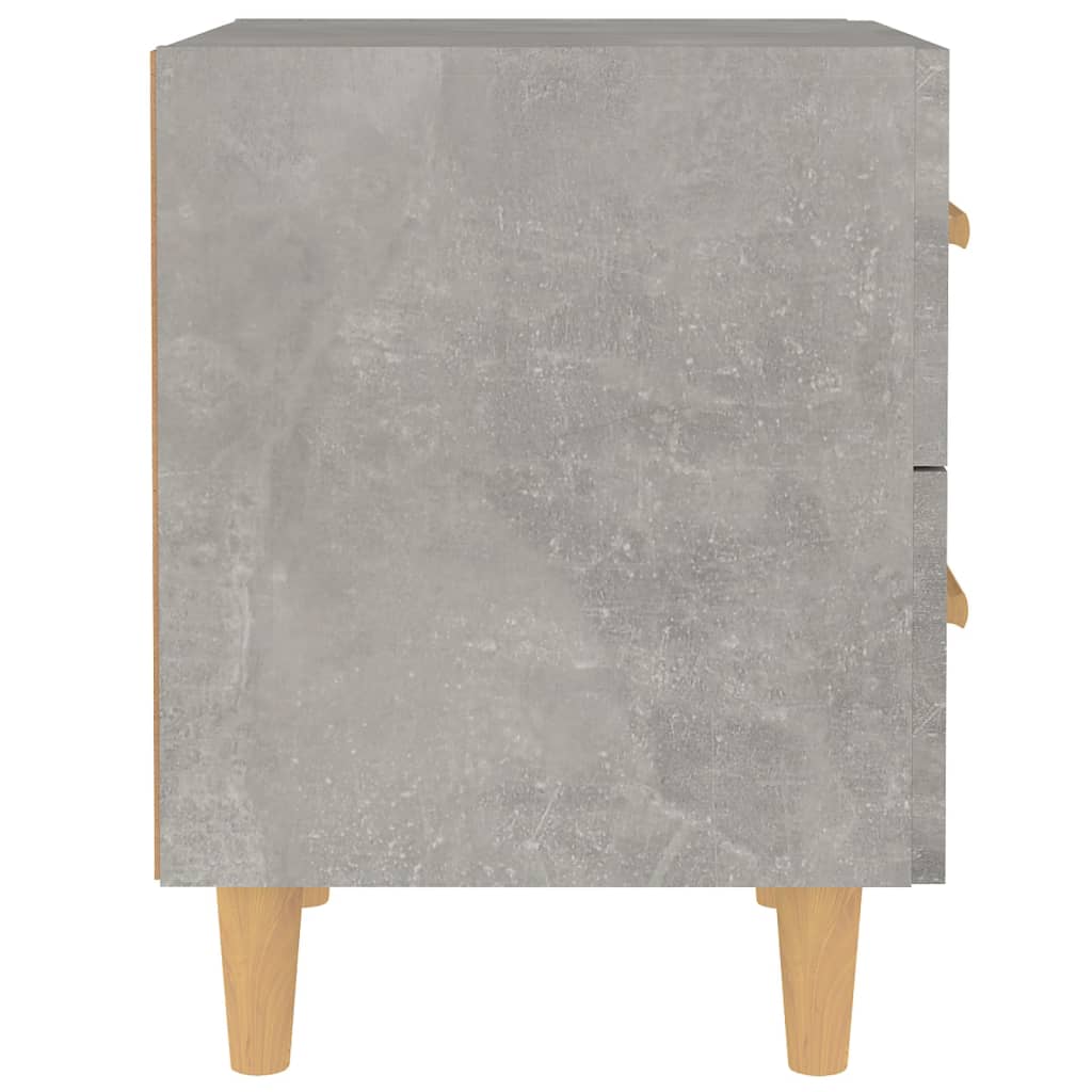 Concrete Grey Bedside Cabinet - Compact 40x35x47.5 cm Storage Unit