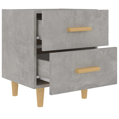 Concrete Grey Bedside Cabinet - Compact 40x35x47.5 cm Storage Unit