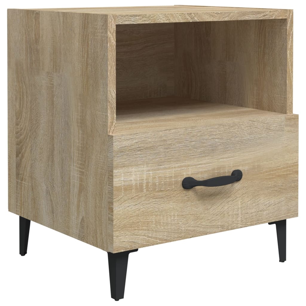 Sonoma Oak Bedside Cabinets 2 Pcs - Engineered Wood Elegance