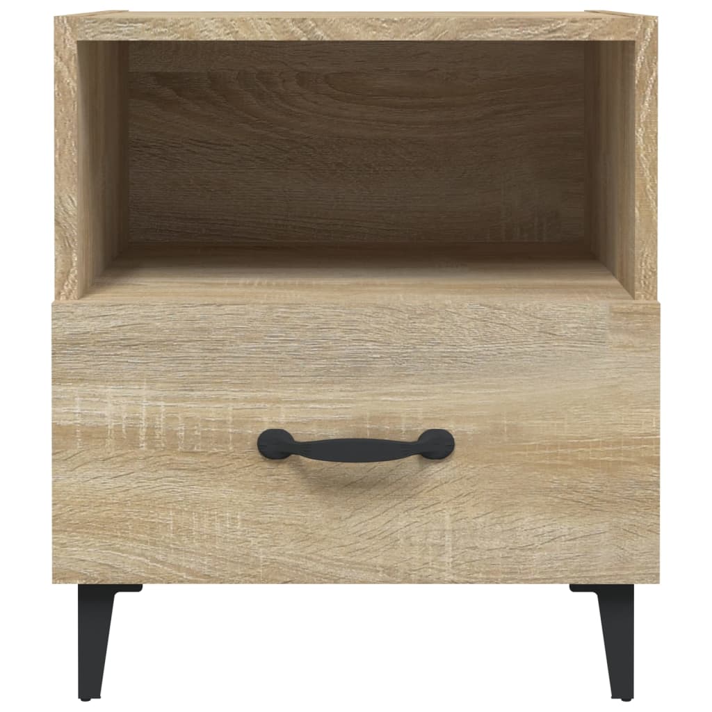 Sonoma Oak Bedside Cabinets 2 Pcs - Engineered Wood Elegance