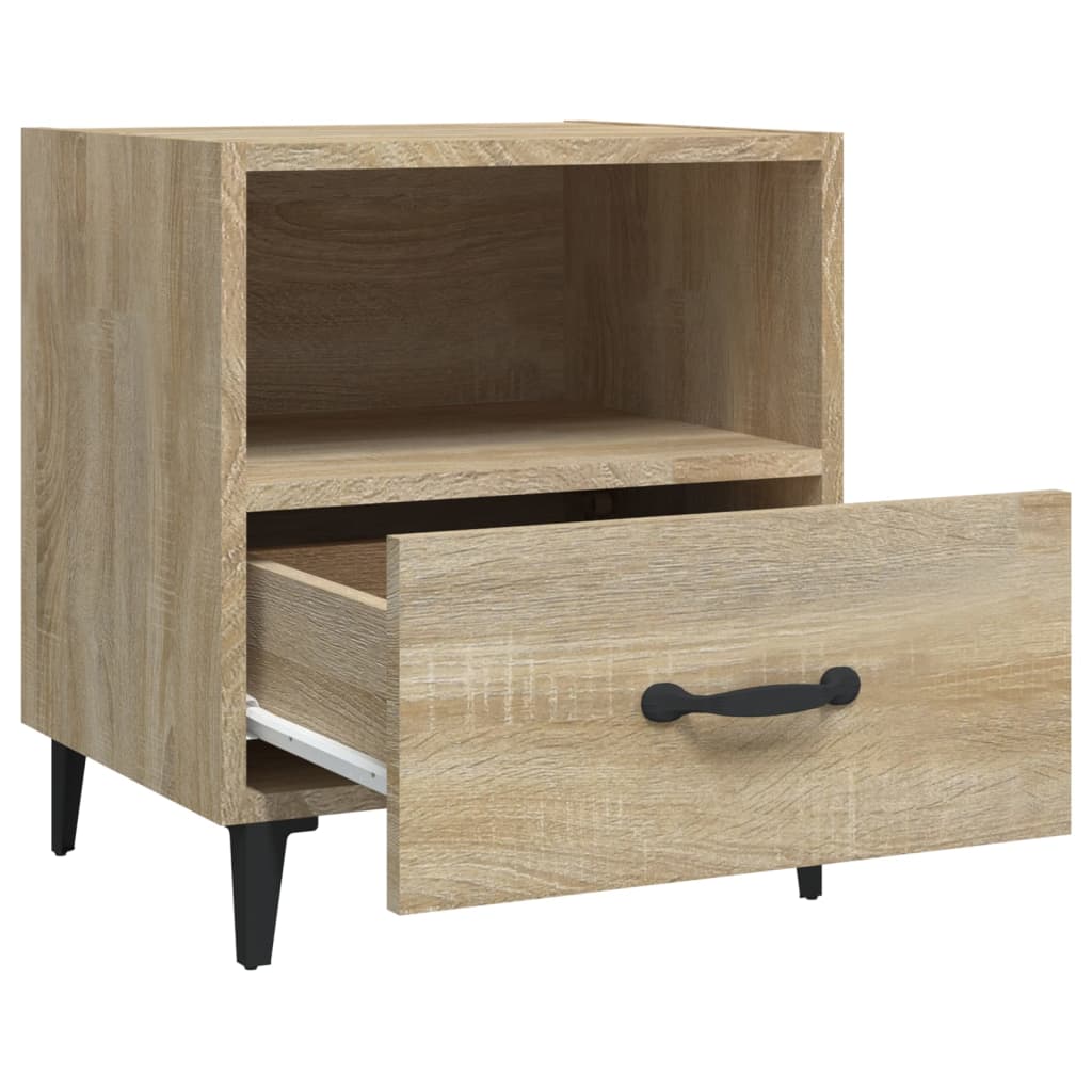 Sonoma Oak Bedside Cabinets 2 Pcs - Engineered Wood Elegance