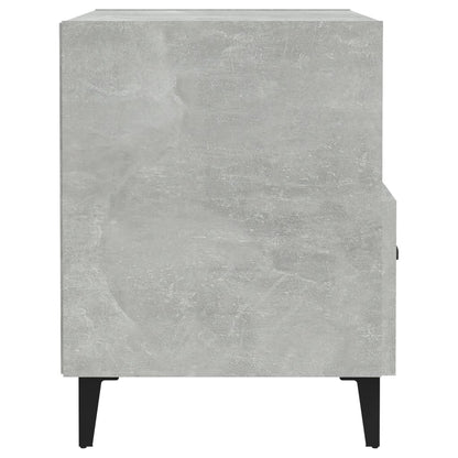 Concrete Grey Bedside Cabinet - Sleek Engineered Wood Design