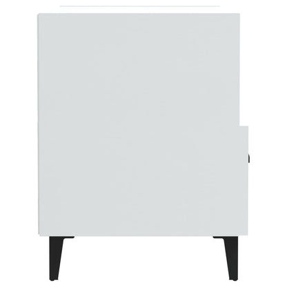 High Gloss White Bedside Cabinets, 2 pcs, Engineered Wood