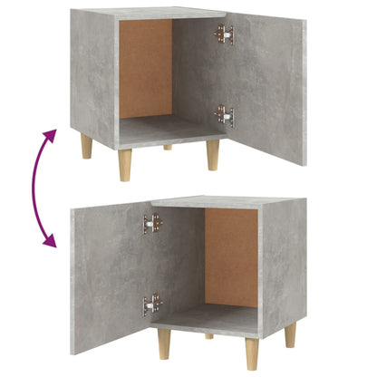 Concrete Grey Bedside Cabinet in Engineered Wood