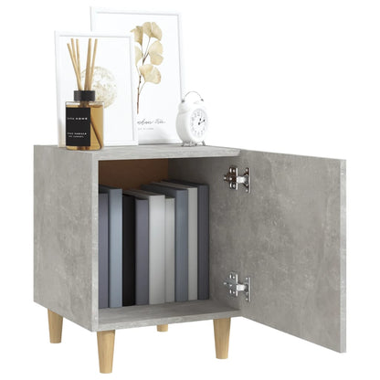 Concrete Grey Bedside Cabinet in Engineered Wood
