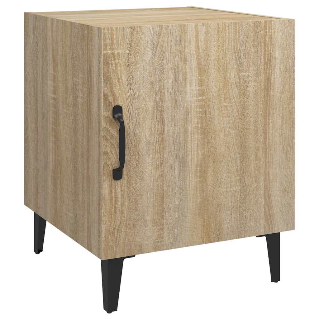 Sonoma Oak Bedside Cabinets Set of 2 - Engineered Wood