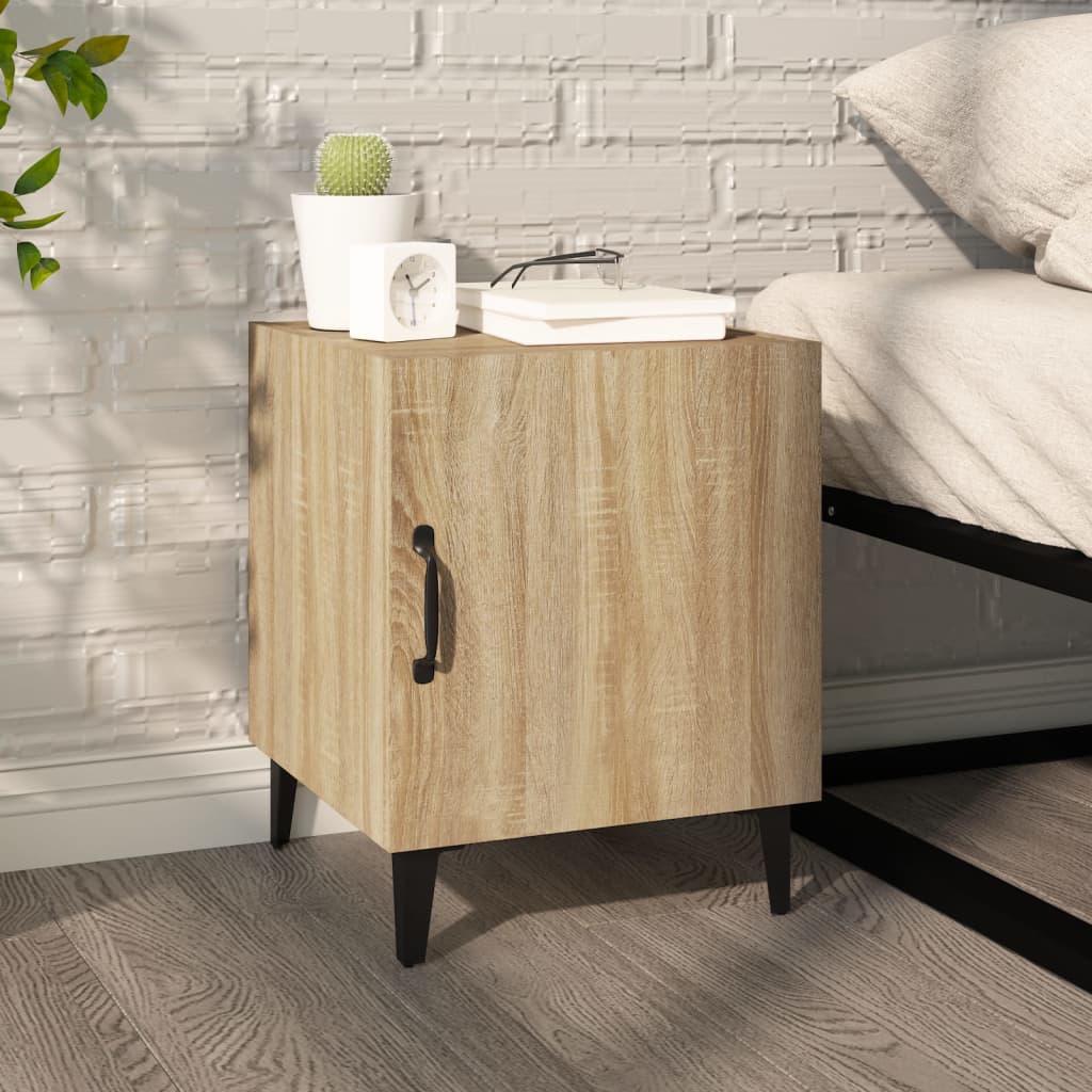 Sonoma Oak Bedside Cabinets Set of 2 - Engineered Wood