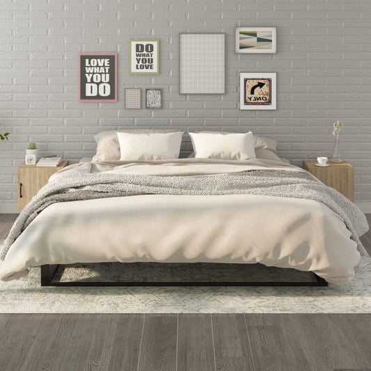 Sonoma Oak Bedside Cabinets Set of 2 - Engineered Wood