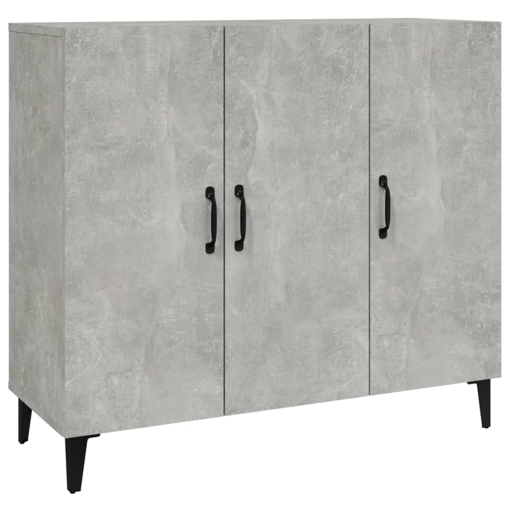 Sideboard Concrete Grey 90x34x80 cm Engineered Wood