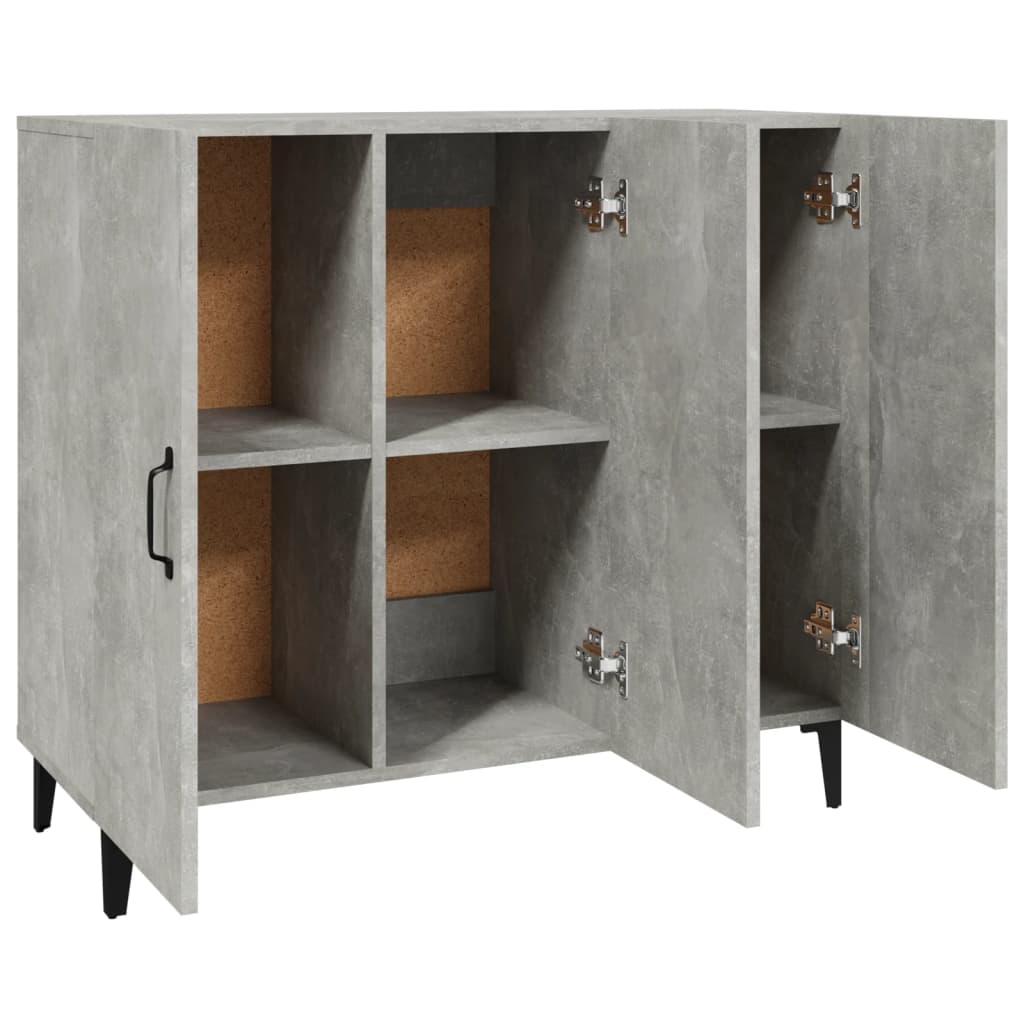 Sideboard Concrete Grey 90x34x80 cm Engineered Wood