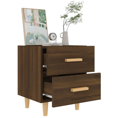 Brown Oak Bed Cabinets 2 pcs - Compact 40x35x47.5 cm Design