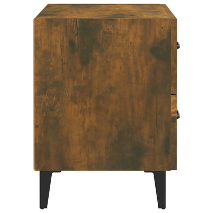 Smoked Oak Bedside Cabinets - Set of 2, 40x35x47.5 cm