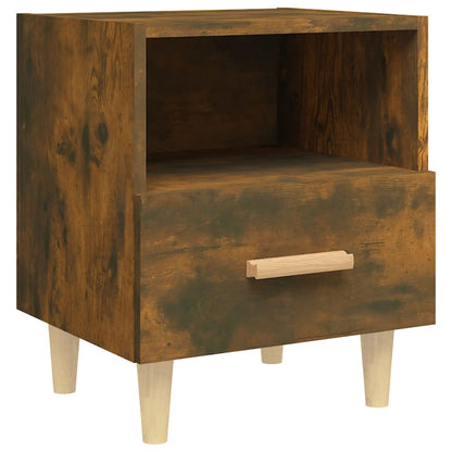 Smoked Oak Bedside Cabinet 40x35x47 cm - Elegant Bedroom Storage