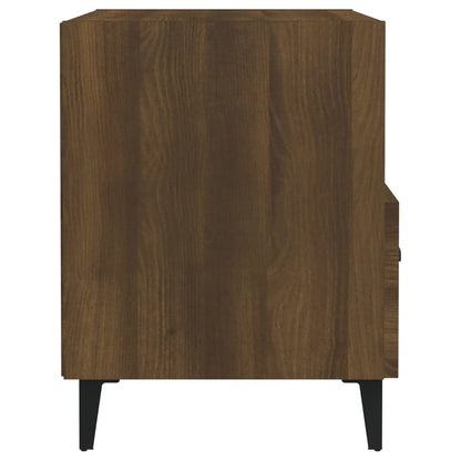 Brown Oak Engineered Wood Bedside Cabinets - Set of 2