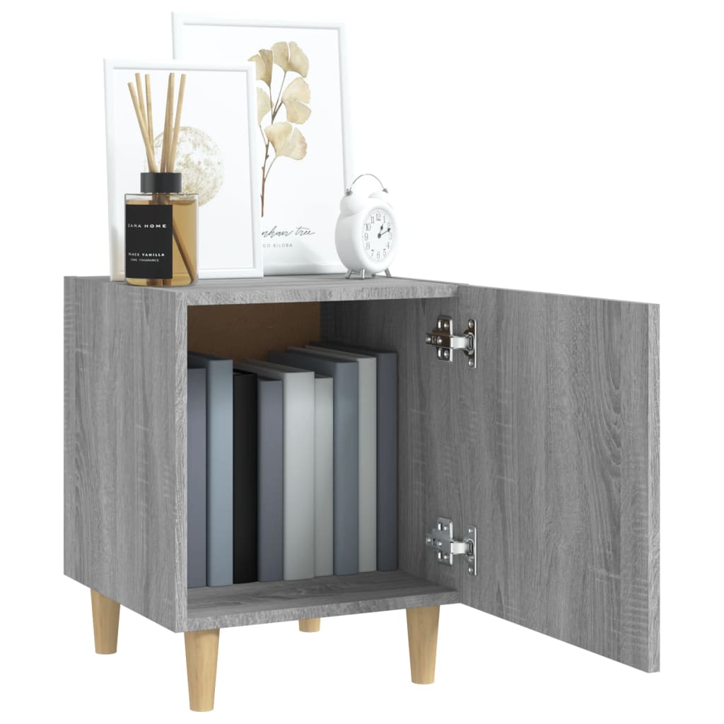 Stylish Grey Sonoma Bedside Cabinet – Durable Engineered Wood