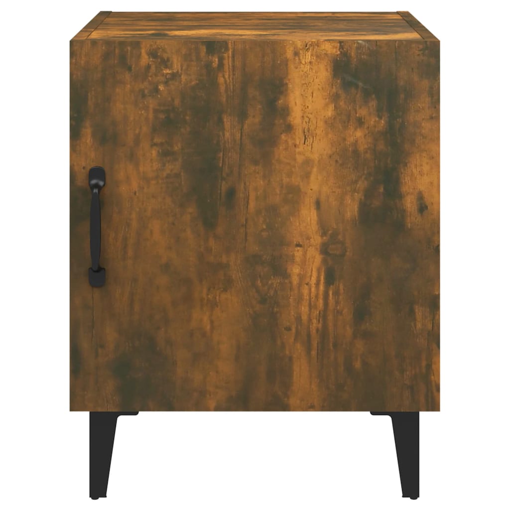 Smoked Oak Bedside Cabinet in Engineered Wood - Stylish & Durable