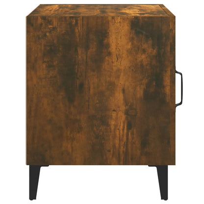 Smoked Oak Bedside Cabinet in Engineered Wood - Stylish & Durable
