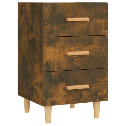 Smoked Oak Bedside Cabinet 40x40x66 cm – Engineered Wood