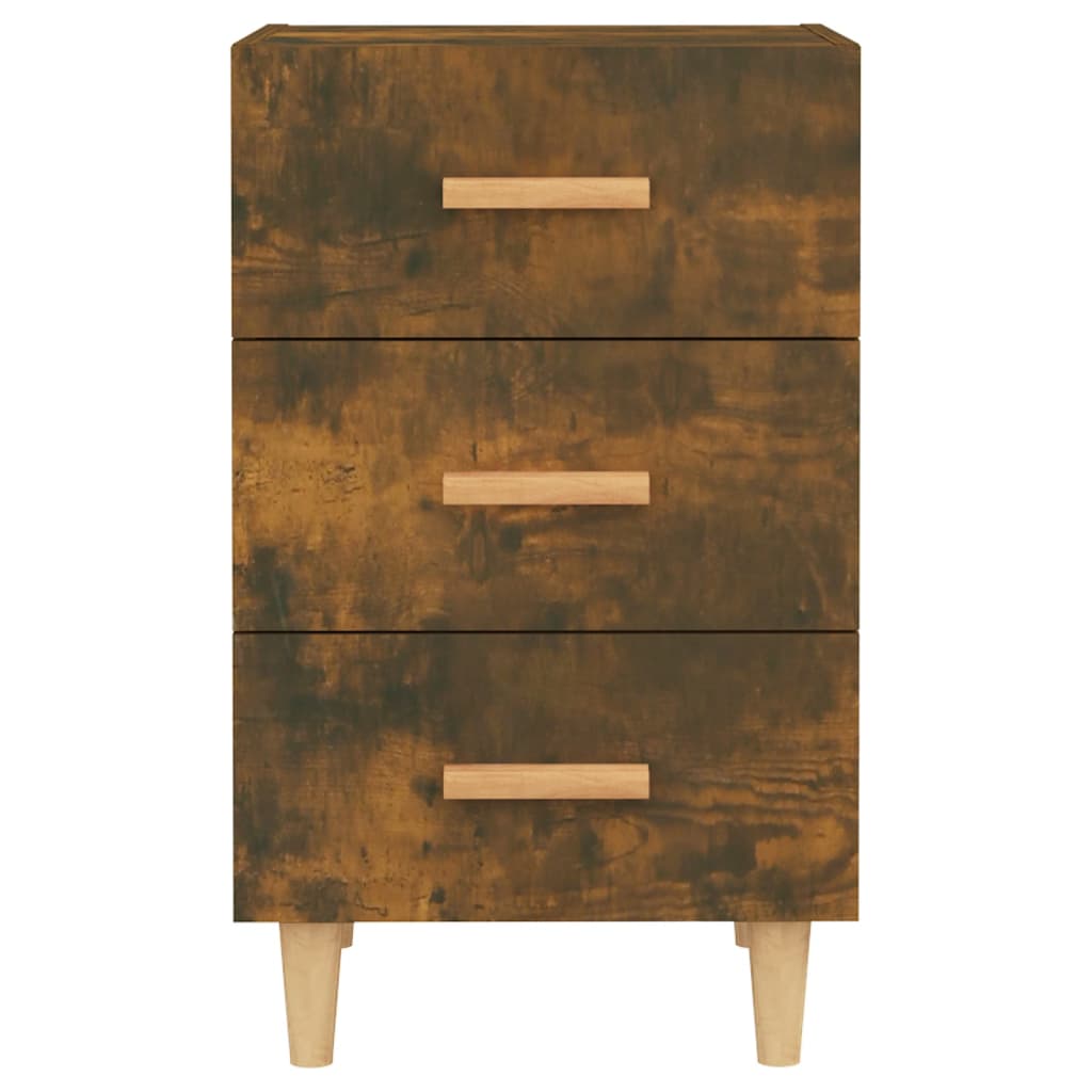 Smoked Oak Bedside Cabinet 40x40x66 cm – Engineered Wood