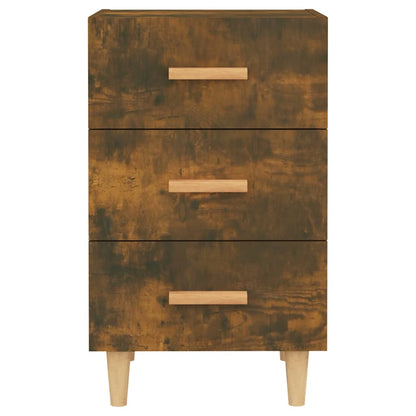 Smoked Oak Bedside Cabinet 40x40x66 cm – Engineered Wood