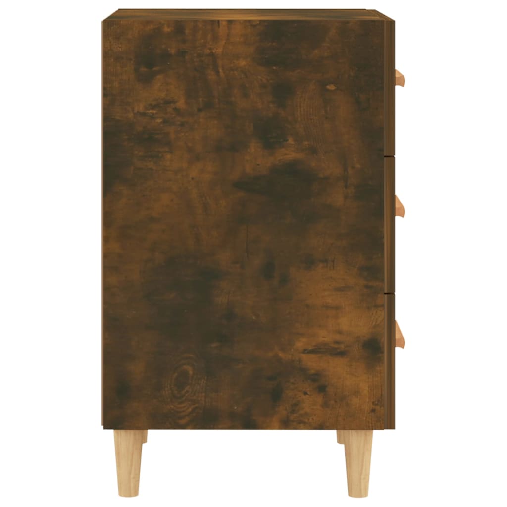 Smoked Oak Bedside Cabinet 40x40x66 cm – Engineered Wood