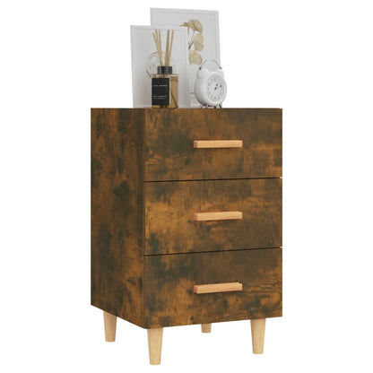 Smoked Oak Bedside Cabinet 40x40x66 cm – Engineered Wood