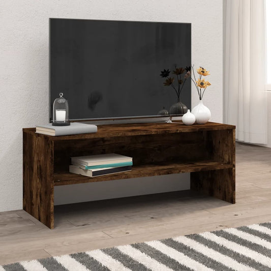TV Cabinet Smoked Oak 100x40x40 cm Engineered Wood
