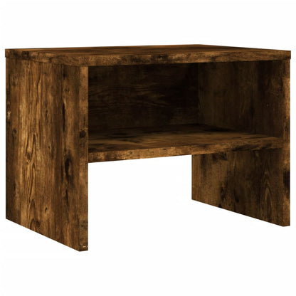 Smoked Oak Bedside Cabinet – 40x30x30 cm Engineered Wood