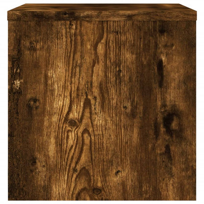Smoked Oak Bedside Cabinet – 40x30x30 cm Engineered Wood